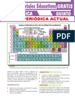 Tabla Periodica Actual para Quinto Grado de Secundaria