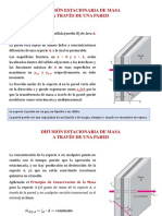 Difusion Estacionaria A Traves de Una Pared