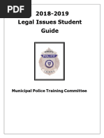 2018-2019 Legal Issues Student Guide: Municipal Police Training Committee