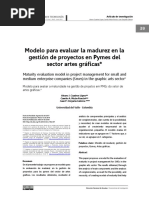 Modelo para Evaluar La Madurez en La Gestión de Proyectos en Pymes Del Sector Artes Gráficas