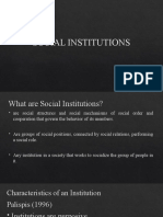 Social Institutions Rural Report