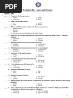 Worksheet G11 Chemistry 11.1