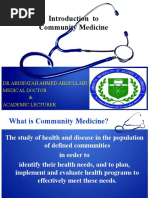 1-Introduction To Community Medicine