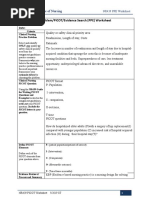 Problem/PICOT/Evidence Search (PPE) Worksheet: Chamberlain College of Nursing