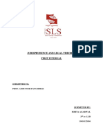 Jurisprudence and Legal Theory - First Internal: Submitted To: Prof. Ashutosh Panchbhai