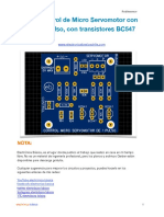 Control de Micro Servomotor Con 1 Pulso Con Transistores BC547