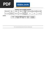 Federal Easy Payment Receipt: Reference No Name Details Details Merchant Name Total Amount Payment Mode Payment Date