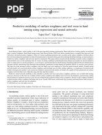 Predictive Modeling of Surface Roughness and Tool Wear in Hard Turning Using Regression and Neural Networks