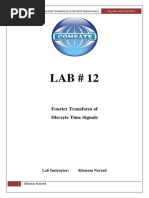 Fourier Transform of Discrete Time Signals: Spring 2014