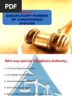 Disciplinary Powers of Commanding Officer