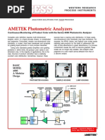 AMETEK Photometric Analyzers: Continuous Monitoring of Product Color With The Series 4000 Photometric Analyzer