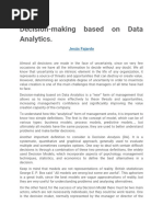 Decision-Making Based On Data Analytics