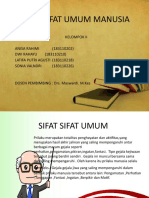 Sifat Sifat Umum Dan Sifat Prilaku Khas Manusia