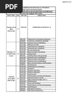 DBATU Dec 2019 Time Table B.Tech Sem 3