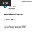 Mark Scheme (Results) : Summer 2018