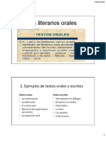 Textos Literarios Orales