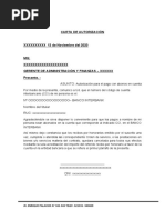 Carta de Autorizacion de Deposito