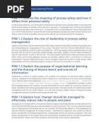 PSM Element 1 Key Learning Points