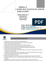 Modul 9 Penyelesaian Audit Dan Tanggung Jawab Pascaaudit