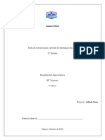 La Fiche de Francais - 9 Classe - 21 Semana