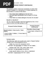 Present Perfect Continuous: Language Center - Tacna