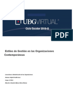 Estilos de Gestión en Las Organizaciones Contemporáneas