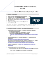 Concordia Institute For Information Systems Engineering Fall 2020 INSE6210 Total Quality Methodologies in Engineering Credits