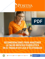 Recomendaciones Mantener Salud Musculo Esqueletica Trabajo Casa Teletrabajo