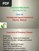 Class18 - Starting and Speed Control of DC Motors