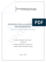 Introducción A La Psicología Organizacional