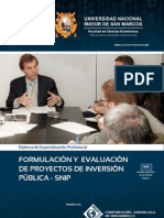 Formulación y Evaluación de Proyectos de Inversión Pública - Snip