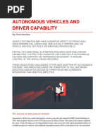 Autonomous Vehicles and Driver Capability