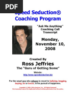 Speed Seduction® Coaching Program: Ross Jeffries