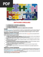 Adaptaciones Curriculares (Inclusivo)