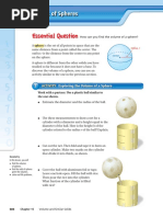 Volumes of Spheres 15.3: Activity