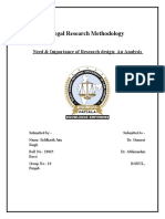 Legal Research Methodology - Need & Importance of Research Design