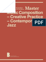 Music Composition - Creative Practice - Contemporary Jazz: Master