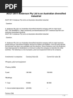 Acct 2011 Anderson Pty LTD Is An Australian Diversified Industrial