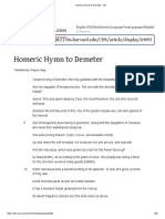 Homeric Hymn To Demeter - SB