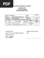 Special CA Reassessment - EC339 - Awardsheet