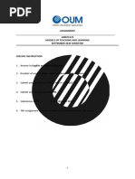 Assignment HMEF5123 Models of Teaching and Learning September 2020 Semester