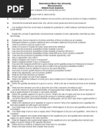 Microeconomics Midterm Exam Questions