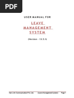 Leave Management System: User Manualfor