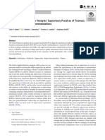 Board Certified Behavior Analysts ' Supervisory Practices of Trainees: Survey Results and Recommendations