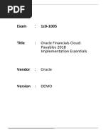 Exam 1z0-1005: Oracle Financials Cloud