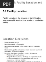 Chapter 5.1 Location Decision