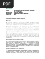 Contrato de Prestacion de Servicios y Teletrabajo