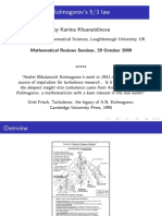 Khusnutdinova K., Kolmogorows S 5 3 Law PDF