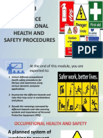 Lesson 3 Practice Occupational Health and Safety Procedures