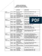 Jadwal Pembekalan Dan Matrikulasi